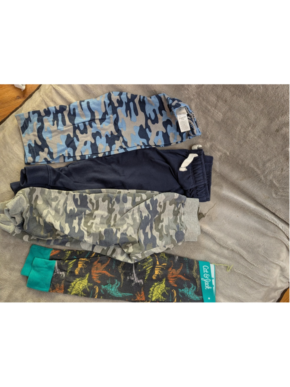 Boys Toddler Boys Pants Lot 2T Carter’s Cat & Jack Camo Joggers Dinosaur 4 Pc